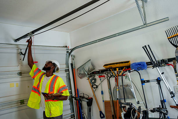 Professional Garage Door Panel Replacement technician working in Argentine, MI